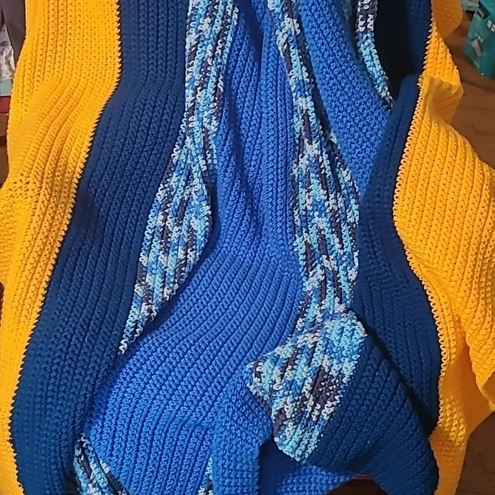 Hand Crafted Crochet Quilt New